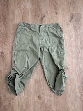Y2K Utility Cargo Pants in Olive Green